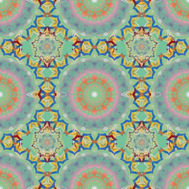 Gri ve turuncu renklerde süslü konuşmalar. Vektörsüz damaske deseni, klasik duvar kağıdı, arkaplan.