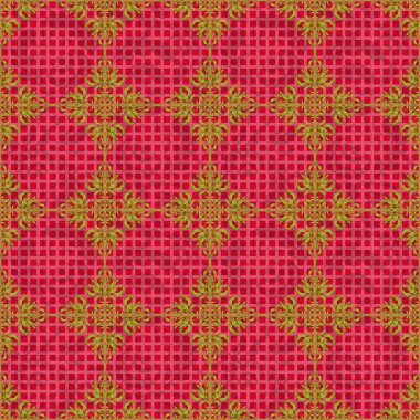 Kırmızı ve yeşil renkte çiz. Canlı yineleme - Basit, pürüzsüz desen yapmak için herhangi bir hatları doldurmak için kullanın.