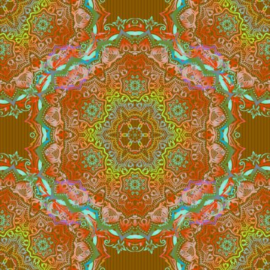 Vektör çizimi. Retro dikişsiz antika şekilli akanthus. Mor ve mavi klasik barok süsü. Dekoratif tasarım unsuru filigran kaligrafi.