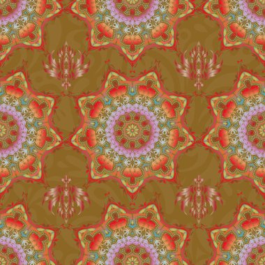 Zarif vektör damaske duvar kağıdı. Pembe ve kırmızı renklerde, klasik, dikişsiz desen. Kusursuz arkaplan.