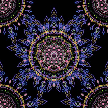 Pembe, bej ve yeşil renklerde iple bağlanmış balık ağı deseni. Vektör duvar kağıdı.