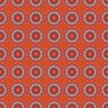 Pembe, mor ve kırmızı renklerde süslü konuşmalar. Kusursuz damaske deseni, klasik duvar kağıdı, arkaplan.