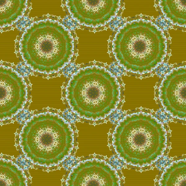 Patrón Abstracto Sin Costuras Con Elementos Repetitivos Azules Verdes Patrón — Archivo Imágenes Vectoriales