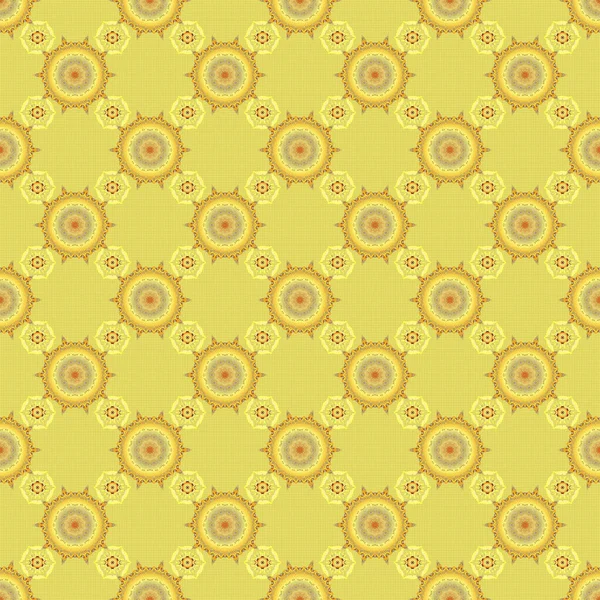 Fundo Sem Costura Estilo Grunge Amarelo Damasco Paisley Wallpaper Ilustração — Vetor de Stock