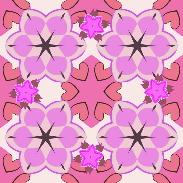 Texture Vectorielle Violette Rose Magenta Lignes Bigarrées Grilles Motif Sans — Image vectorielle