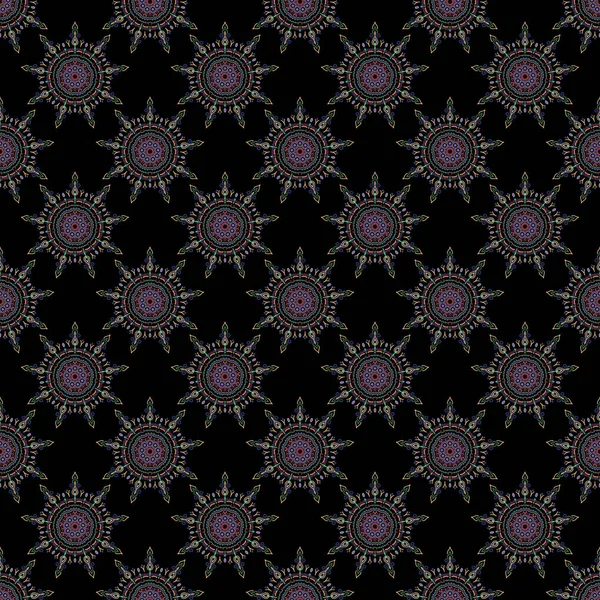 Vector Illustration Damask Seamless Floral Background Pattern Pink Violet Neutral — Stock Vector