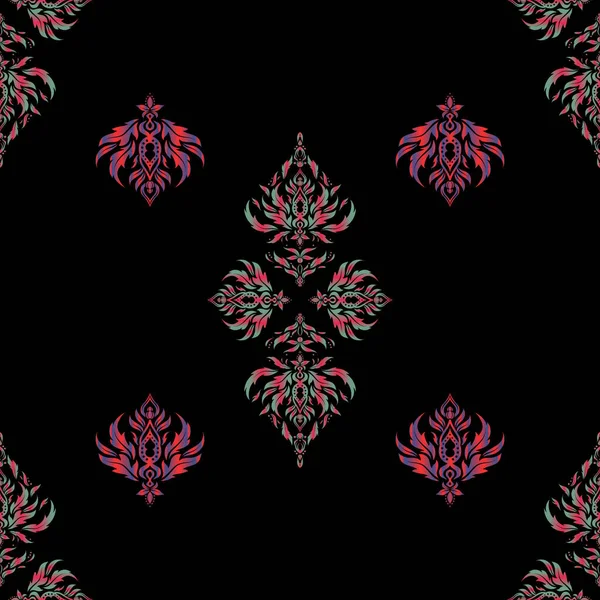 Motif Vectoriel Sans Couture Fond Ornemental Traditionnel Avec Mandala Circulaire — Image vectorielle