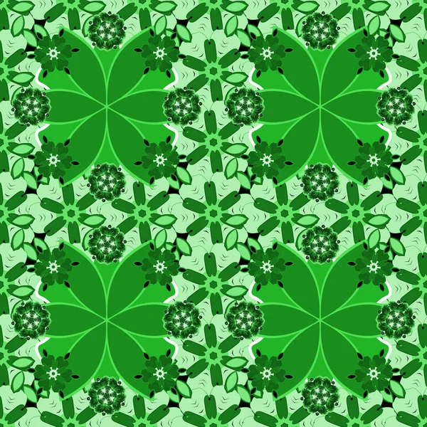 Luxuriöse Bunte Tapeten Vektor Nahtlose Textur Östlichen Stil Ornate Grüne — Stockvektor