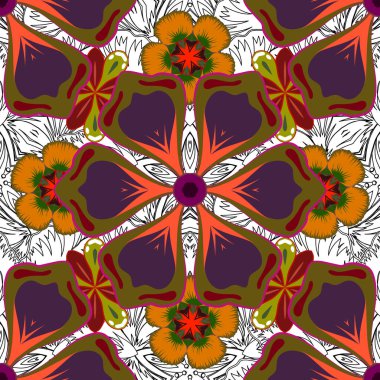 Eski bir çiçek süsü. Soyut klasik dikişsiz desen