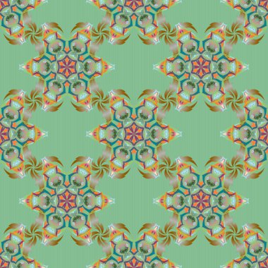 Geleneksel klasik süs. Arabesk, turuncu ve pembe elementlerle doğulu kusursuz desen..