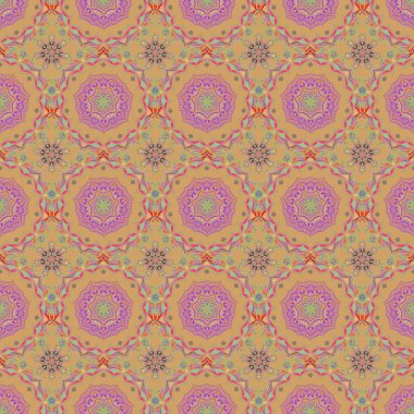 Duvar kâğıdı barok, mor ve pembe renklerde kusursuz vektör arkaplan. Çiçeksiz desen.