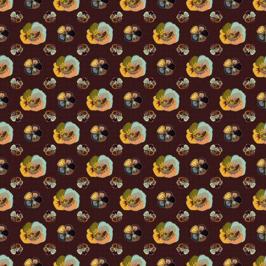 Eski bir çiçek süsü. Soyut klasik dikişsiz desen