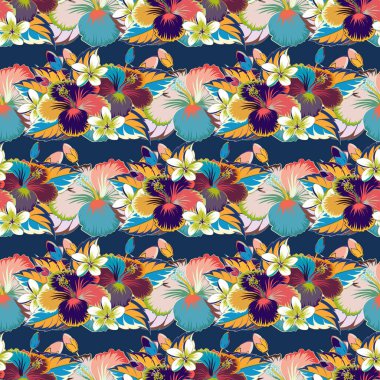 Eski bir çiçek süsü. Soyut klasik dikişsiz desen