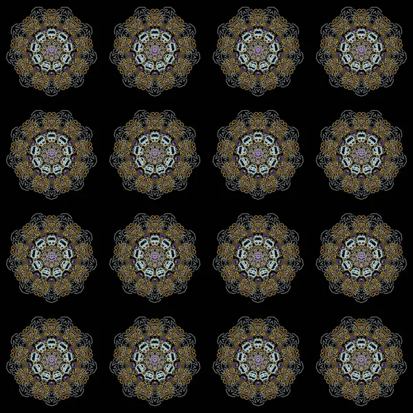 Retro Mandala Starožitný Styl Acanthus Dekorativní Design Prvek Filigránové Kaligrafie — Stockový vektor