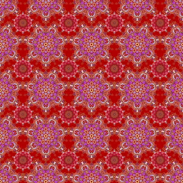 Damask Seamless Background Pattern Violet Beige Colors Raster Illustration — Stock Vector
