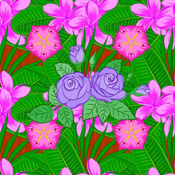 Adorno Floral Vintage Patrón Clásico Abstracto Sin Costura — Vector de stock