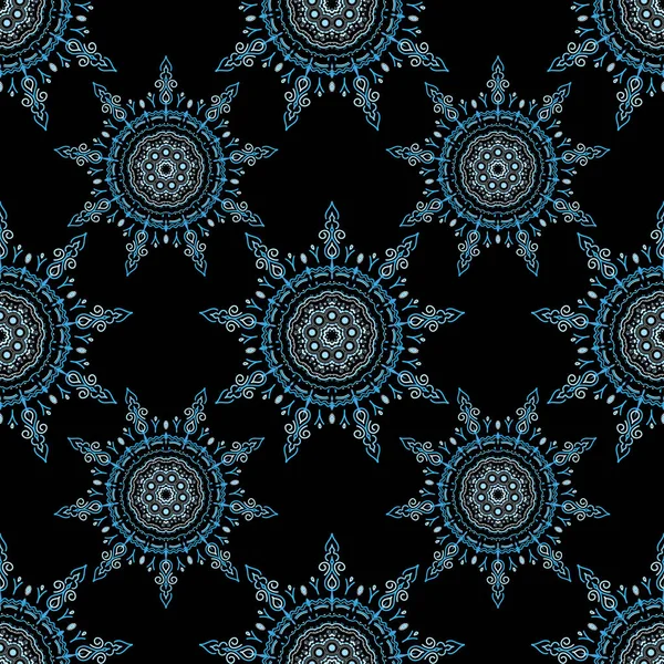 Fondo Tradicional Damasco Gótico Vectorial Patrón Ornamento Flores Fondo Sin — Vector de stock