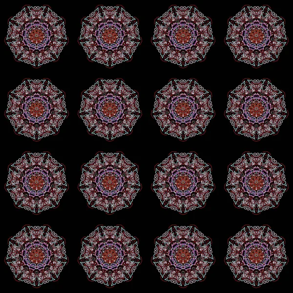 Illustration Vectorielle Mandala Damassé Fond Ornemental Vintage Avec Ornement Victorien — Image vectorielle