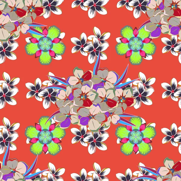 Motif Sans Couture Avec Motif Floral Motif Floral Sans Couture — Image vectorielle