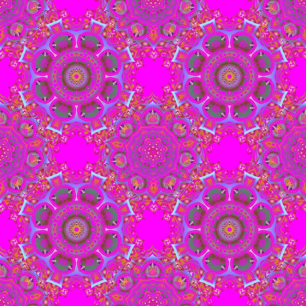 Croquis Couleurs Marron Violet Illustration Vectorielle Floral Répétition Vive Pour — Image vectorielle