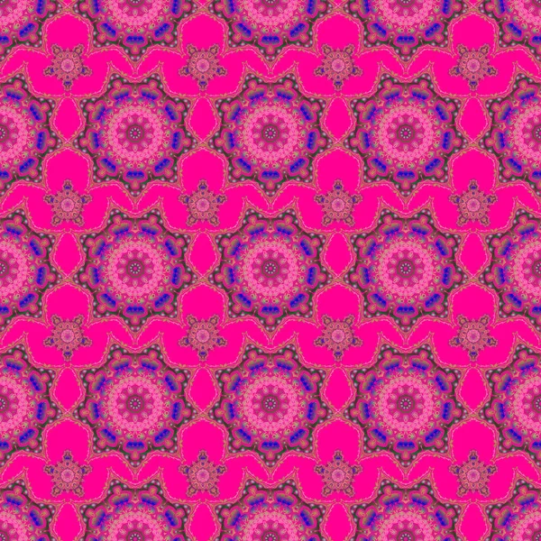 Damask arkaplan deseni mor ve kahverengi renklerde. Raster illüstrasyonu.