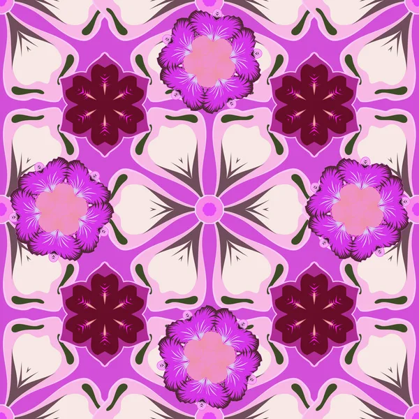 Шаблон Обложки Плаката Футболки Ткани Векторная Зимняя Иллюстрация Розового Фиолетового — стоковый вектор
