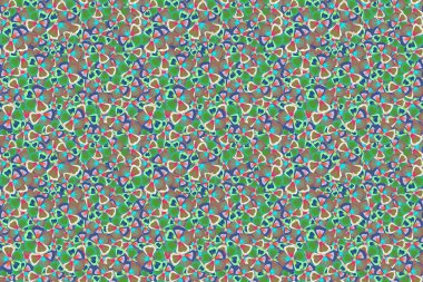 Küçük basit çiçeklerin çok renkli süslemeleri, tasarım ve tekstil için soyut dikişsiz desenler.