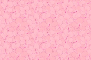 Kusursuz çiçek arkaplanı. Tarzsız çiçek motifleri, çiçekler, delikler, noktalar, karalamalar. Hibiscus çiçekleri pembe renklidir. El çizimi.