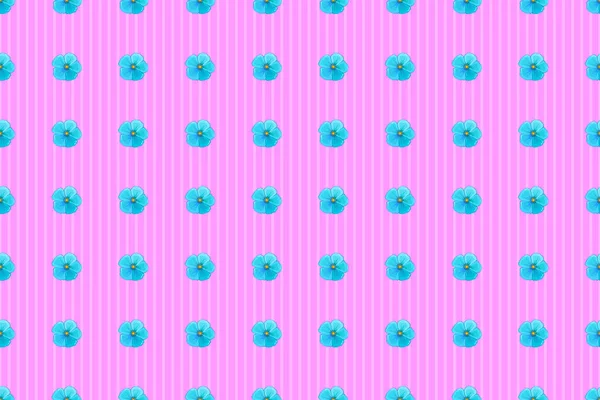 Нежный Цветочный Узор Розовом Фоне Растровый Космос Цветы Бесшовный Узор — стоковое фото