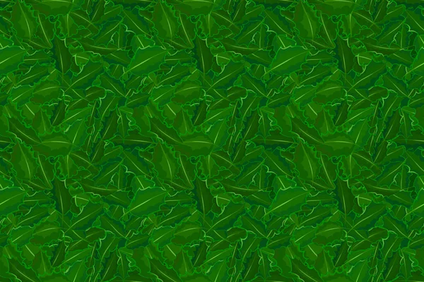 Бесшовный Рисунок Зеленой Падубы — стоковое фото