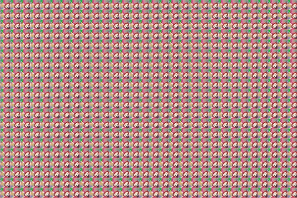 Seamless Pattern Stylized Floral Motif Many Small Flowers Hole Spots — Stock Photo, Image