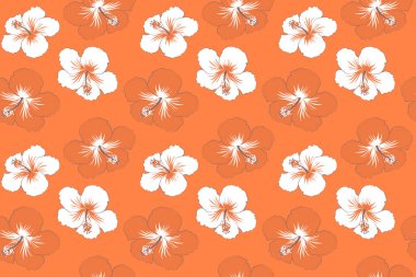 El çizimi. Tarzsız desenli çiçek motifi, delik, leke, amber çiçeği, renkli arka planda karalamalar. Kusursuz çiçek arkaplanı.