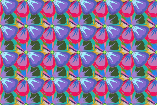 Цветочная Иллюстрация Бесшовный Рисунок Цветочным Мотивом Цветочный Узор Цветами Акварелью — стоковое фото