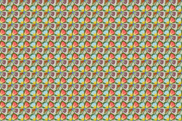 Цветочный фон розового, коричневого и зеленого цветов для печати на ткани, бумага для скрапбукинга. Симпатичный узор без тюленей с множеством цветов
.