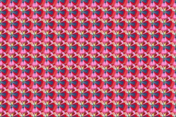 Бесшовный Узор Фиолетовых Красных Розовых Цветах Нежный Цветочный Узор Винтажном — стоковое фото