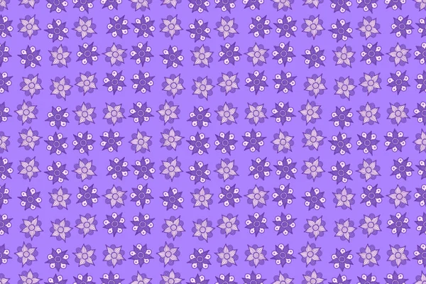 Handgezeichnet Nahtloses Muster Stilisierter Floraler Motive Blumen Löcher Flecken Kritzeleien — Stockfoto