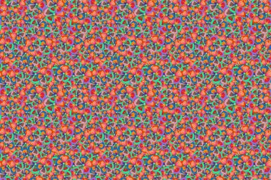 Soyut tropikal bitkilerle renklendirilmiş, pürüzsüz Hawaii deseni. Renkli çiçek çizimi.