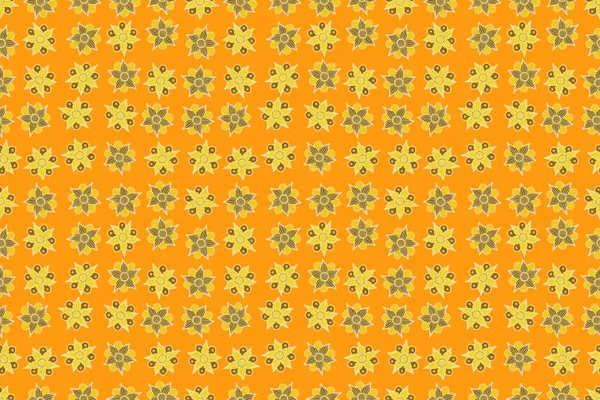 Natažená Ruka Bezešvé Vzor Stylizované Květinový Motiv Květiny Díra Skvrny — Stock fotografie