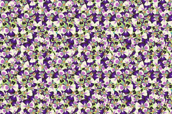 Patrón Sin Costuras Muchas Flores Pequeñas Lindas Colores Púrpura Beige — Foto de Stock