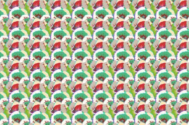 Bir sürü renkli çiçekli bir resim. Çok renkli, renksiz çiçek desenleri..