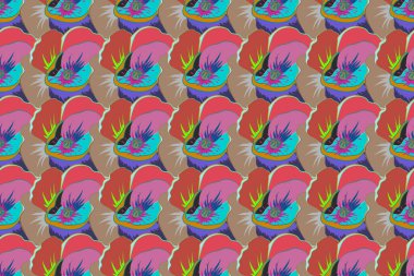 Dekoratif çiçek arkaplanı ve tasarım unsurları olan zarif, pürüzsüz bir desen. Düğün davetiyeleri için çiçek deseni, tebrik kartları, hatıra defteri, baskı, hediye paketi, kumaş ve tekstil imalatı.