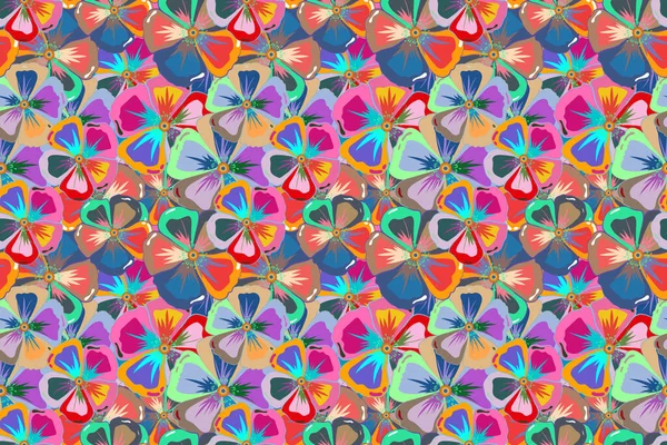 Абстрактный Цветочный Бесшовный Узор — стоковое фото