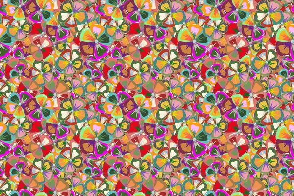 Multicolor Blumigen Hintergrund Bunte Malerei Abstrakter Blumen Nahtloser Musterhintergrund — Stockfoto