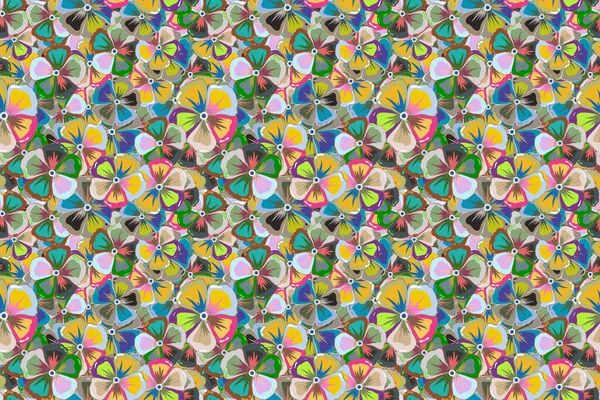 Разноцветный Бесшовный Цветочный Узор Абстрактный Цветочный Фон Бесшовный Цветочный Узор — стоковое фото