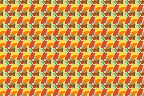 Multicolored Flowers Illustration Summer Colorful Hawaiian Seamless Pattern Abstract Tropical — Stock Photo, Image