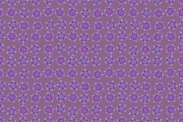 Бесшовный Узор Стилизованных Цветочных Мотивов Цветов Отверстий Пятен Каракулей Фиолетовом — стоковое фото