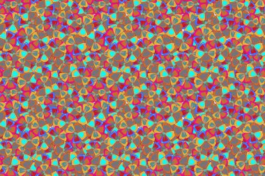 Basit modern semboller mavi, turuncu ve sarı renklerde. Kusursuz, soyut el fırça darbesi çiçek desenli desen.