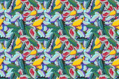 Çiçeksiz desenli, parlak yaz çiçekleri. Romantik tasarım, dekorasyon, tebrik kartları, posterler, davetiyeler, reklamlar, tekstil baskısı ve kumaş için sonsuz doku.