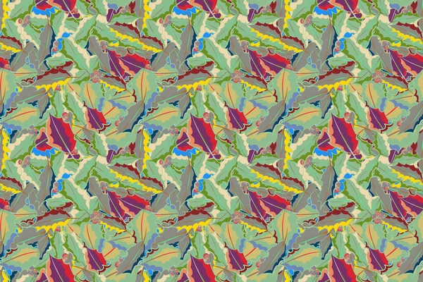 Hawaiian Aloha Shirt seamless Background Pattern. Multicolored background with abstract flowers.