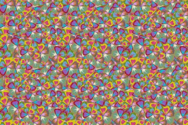 Paket kağıdı, tekrarlayan elementler, klasik tasarım, defter kapağı için yeşil, mavi ve kahverengi renklerde mükemmel tasarım. Kusursuz desenli, doğal çiçek desenli..